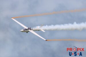 N15FJ 2015 MDM-1 Fox sailplane with two small jet engines attached. This was part of the 2025 Brunswick Georgia airshow. Airport code(s): BQK, KBQK Photo date: 5-18-2025