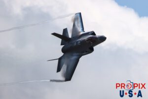 Pants on FIRE..! Major Melanie "Mach" Kluesner performing a high speed banking turn with vapor clouds forming around her F-35 at the 2025 Smyrna Tennessee airshow. Aircraft code: F35 Airport code(s): MQY, KMQY Photo date: 6-8-2025