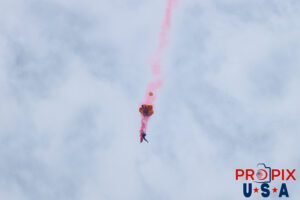 U.S. Army Golden Knights parachute team performing at the 2025 Brunswick Georgia airshow Airport code(s): BQK, KBQK Photo date: 5-17-2025