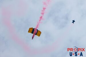 U.S. Army Golden Knights parachute team performing at the 2025 Brunswick Georgia airshow Airport code(s): BQK, KBQK Photo date: 5-17-2025