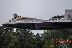 F-22 Raptor demonstrating how to play hide and seek at 20' above the ground in an advanced fighter at the 2025 Brunswick Georgia airshow. Aircraft code: F22 Airport code(s): BQK, KBQK Photo Date: 5-17-2025