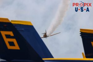 N3639F 1945 North American T-6 Texan flying over the parked Blue Angels at the 2025 Brunswick Georgia airshow with Jeff Shetterly piloting this WWII era aircraft. Aircraft code: T6, F18 Airport code(s): BQK, KBQK Photo date: 5-18-2025