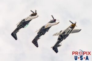 N51MX 1945 P-51 Mustang (Mad Max) N51LW 1962 P-51 Mustang (The Little Witch) N5444V 1944 P-51 Mustang (Cheryl Lynn) Jack Aces P-51 flight demonstration team performing at the 2025 Brunswick Georgia airshow. Aircraft code: P51 Airport code(s): BQK, KBQK Photo date: 5-18-2025