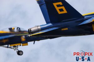 Blue Angels departing Brunswick Georgia . Blue Angels #5 and #6 departing the 2025 Brunswick Georgia show grounds. #5 Commander Thomas Zimmerman (Lead Solo) #6 Lieutenant Commander Connor O'Donnell (opposing Solo) Aircraft code: F18 Airport code(s): BQK, KBQK Photo date: 5-18-2025