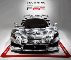 Ferrari F-80 Prototype in Modena Italy. Prototype / Test model of the upcoming Ferrari F-80 in Modena Italy.