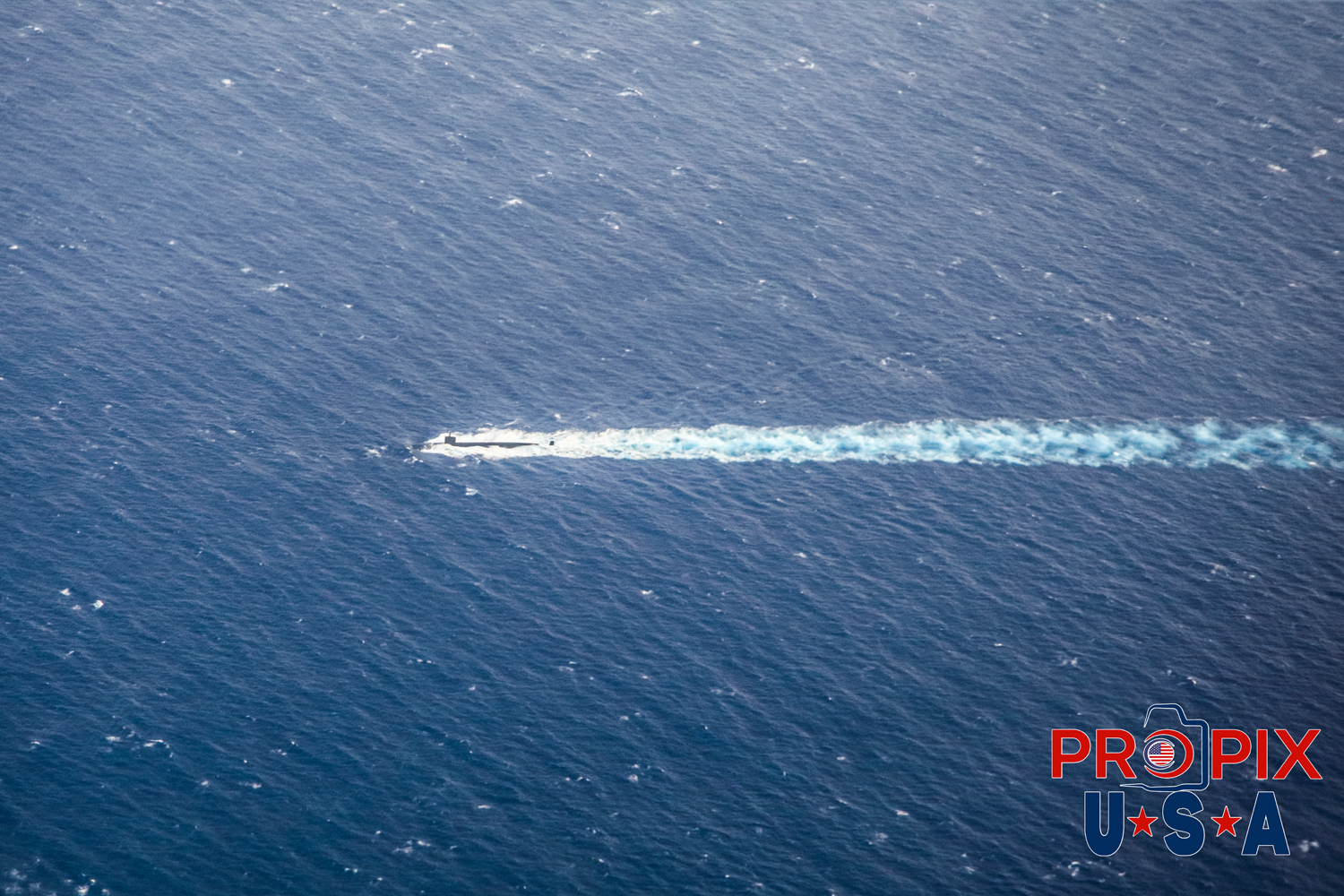 A submarine at sea approaching Pearl Harbor. Photo date: 6-28-2025