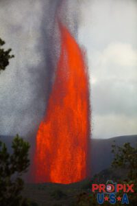 Kilauea volcano eruption on the big island of Hawaii on June 29th, 2025.