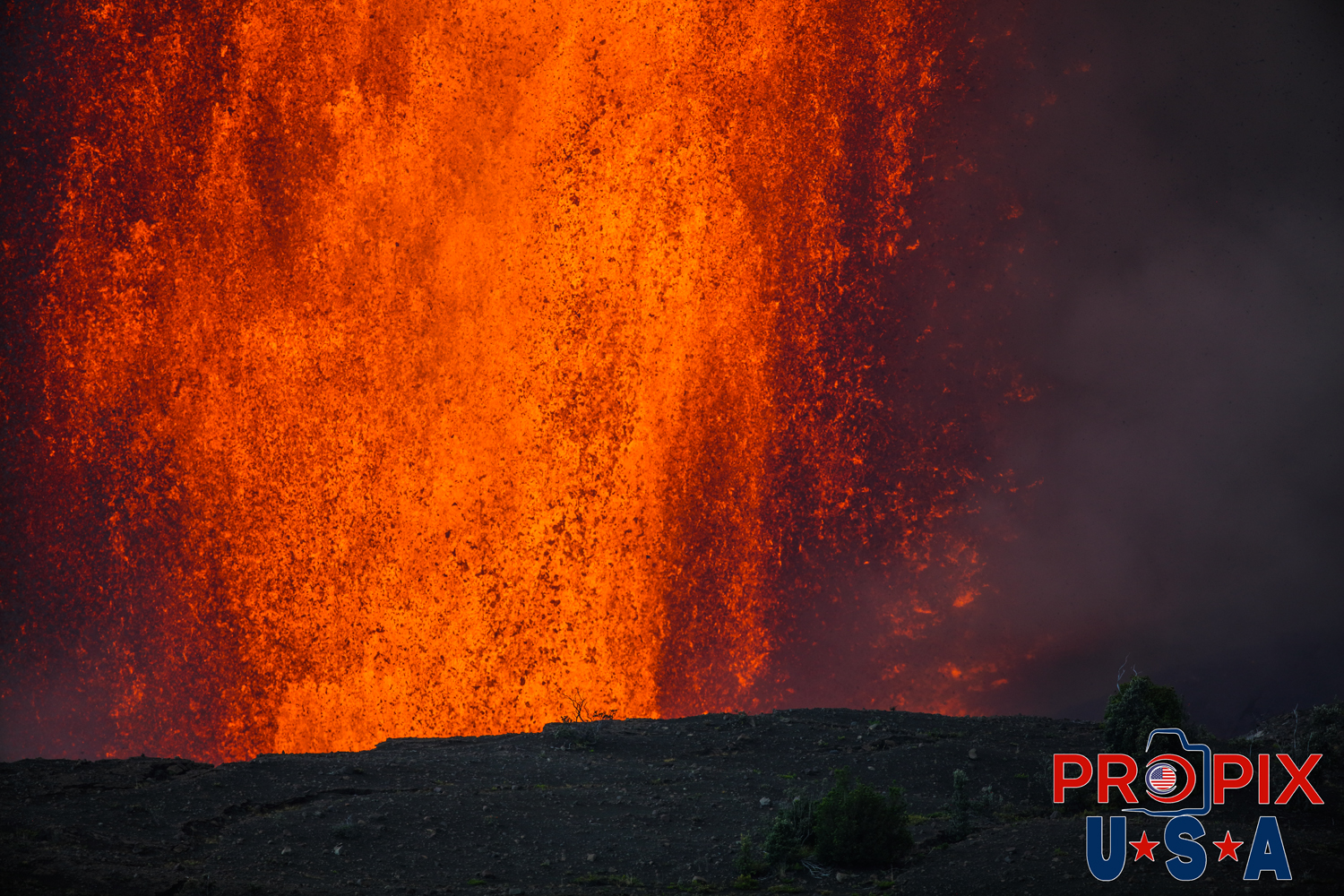 Kilauea volcano eruption on the big island of Hawaii on June 29th, 2025. The sound of the volcano erupting was similar to that of a jet engine and the heat was like you had just opened the oven door.