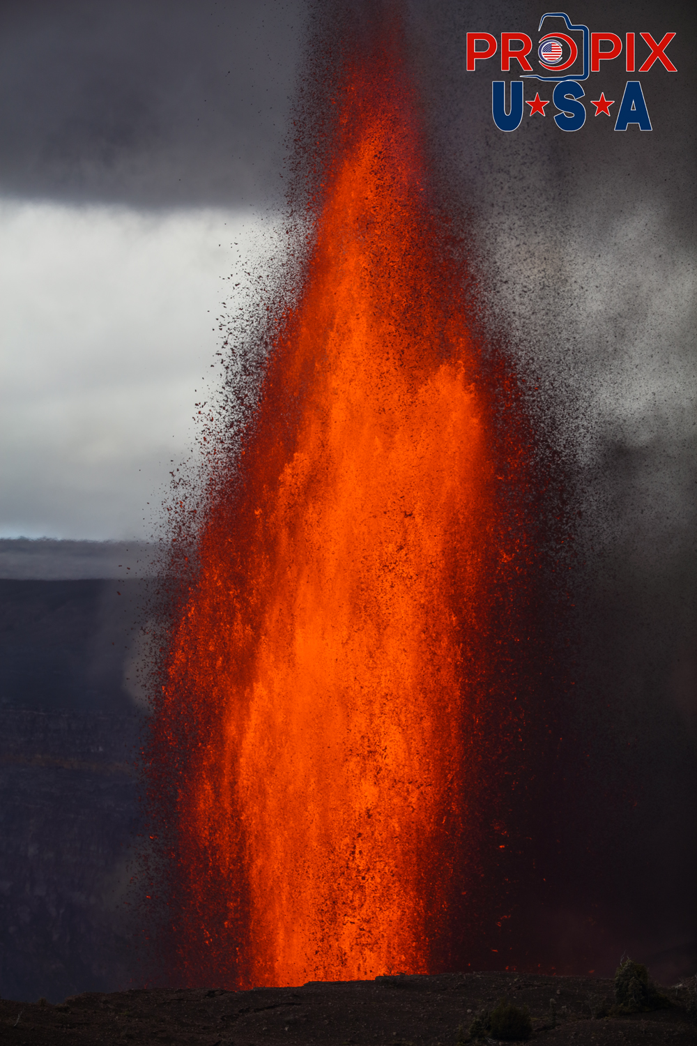 Kilauea volcano eruption on the big island of Hawaii on June 29th, 2025. The sound of the volcano erupting was similar to that of a jet engine and the heat was like you had just opened the oven door.