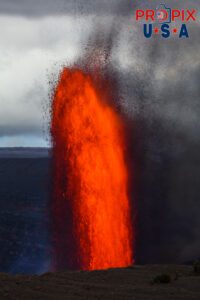 Kilauea volcano eruption on the big island of Hawaii on June 29th, 2025. The sound of the volcano erupting was similar to that of a jet engine and the heat was like you had just opened the oven door.