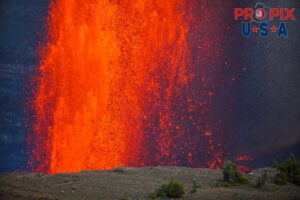 Kilauea volcano eruption on the big island of Hawaii on June 29th, 2025. The sound of the volcano erupting was similar to that of a jet engine and the heat was like you had just opened the oven door.