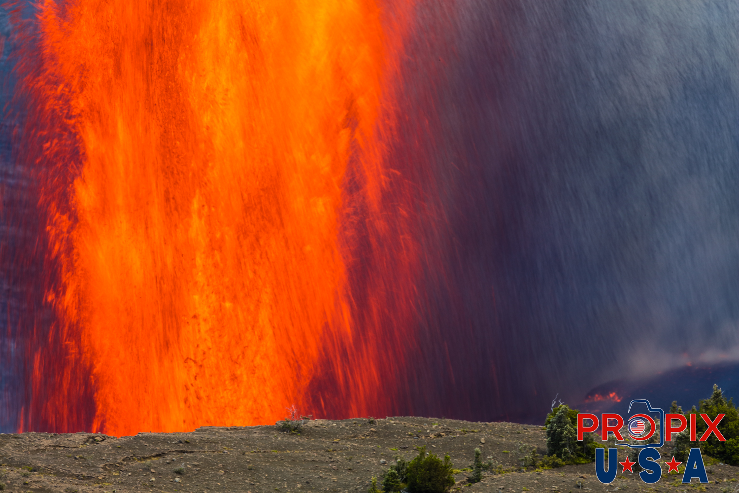 Kilauea volcano eruption on the big island of Hawaii on June 29th, 2025. The sound of the volcano erupting was similar to that of a jet engine and the heat was like you had just opened the oven door.