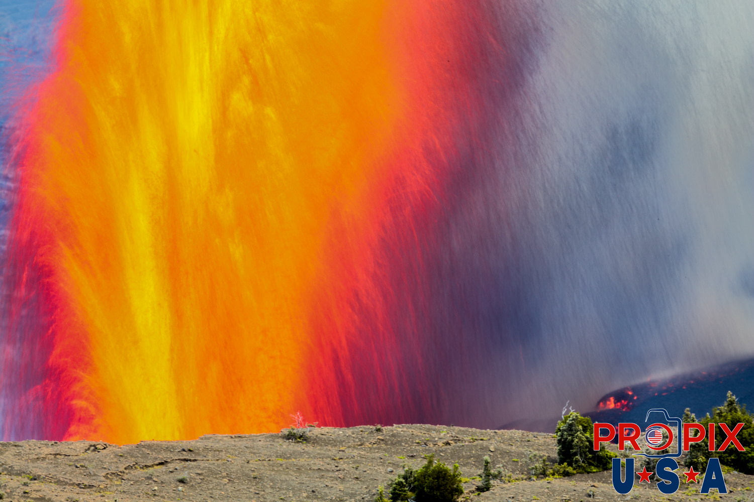 Kilauea volcano eruption on the big island of Hawaii on June 29th, 2025. The sound of the volcano erupting was similar to that of a jet engine and the heat was like you had just opened the oven door.