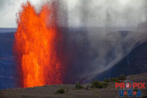 Kilauea volcano eruption on the big island of Hawaii on June 29th, 2025. The sound of the volcano erupting was similar to that of a jet engine and the heat was like you had just opened the oven door.