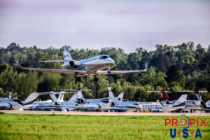 N516DB 2005 Cessna Sovereign 680 C680 AGS (KAGS) Augusta Georgia regional airport Photo date: 4-10-2023 Departing Augusta Georgia regional airport shortly after the 2023 Masters Tournament.