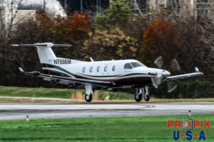 N755EM 2005 Pilatus PC-12 PC12 PDK (KPDK) Peachtree Dekalb airport Atlanta Georgia Photo date: 12-3-2023