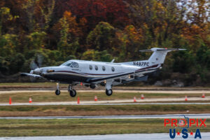 N487PC 2003 Pilatus PC-12 PC12 PDK (KPDK) Peachtree Dekalb airport Atlanta Georgia Photo date: 11-16-2023