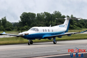 N325AF 2023 Pilatus PC-12 Taxiing at Atlanta's PDK airport. Aircraft code: PC12 Airport code(s): PDK, KPDK Photo date: 5-27-2025