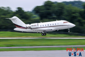 N242QS 2020 Bombardier Challenger 600 Departing Atlanta's PDK airport. Aircraft code: CL60 Airport code(s): PDK, KPDK NetJets Photo date: 5-27-2025
