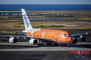 JL-383A 2019 Airbus 380 A380 ANA All Nippon Airways Country of registration: Japan HNL (PHNL) Honolulu Hawaii International Airport Photo date: 10-20-2024