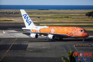 JL-383A 2019 Airbus 380 A380 ANA All Nippon Airways Country of registration: Japan HNL (PHNL) Honolulu Hawaii International Airport Photo date: 10-20-2024