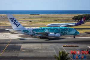 JL-382A 2018 Airbus 380 A380 ANA All Nippon Airways Country of registration: Japan HNL (PHNL) Honolulu Hawaii International Airport Photo date: 10-20-2024
