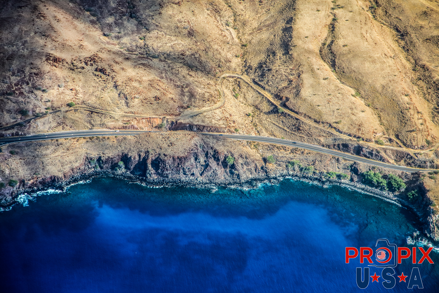 Aerial photo of Maui Shoreline along the "Road to Lahaina" (HI-30) Honoapi'ilani Highway. Photo date: 10-6-2024