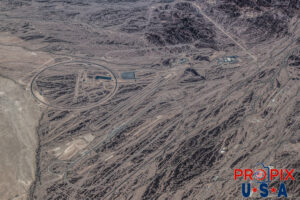 Aerial photo of the General Motors Yuma Arizona Proving Grounds from 30,000 feet