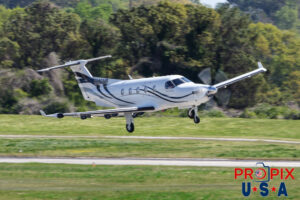 N302MR 2001 Pilatus PC-12 PC12 PDK (KPDK) Peachtree Dekalb airport Atlanta Georgia Photo date: 4-4-2024 On this day winds were gusting up to 40 knots. This is why the day was so dangerous.