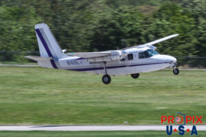 N411ET 1966 Aero Commander 500-B AC50 PDK (KPDK) Peachtree Dekalb airport Atlanta Georgia Photo date: 4-4-2024 On this day winds were gusting up to 40 knots.