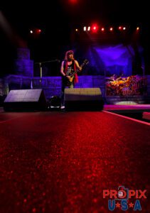 Adrian Smith of Iron Maiden performing during The Book of Souls World Tour.