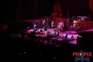 Iron Maiden performing during The Book of Sould World Tour. Bruce Dickinson: Vocals Steve Harris: Bass guitar Nicko McBrain: Drums Dave Murray: Guitar Adrian Smith: Guitar Janick Gers: Guitar