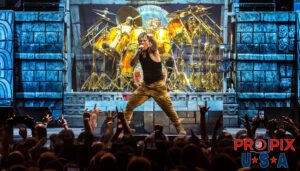 Iron Maiden performing live during the Book of Souls world tour. Bruce Dickinson: Vocals Nicko McBrain: Drums