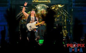 The crowd and Dave Murray of Iron Maiden were all clearly having a great time at the Book of Souls show.