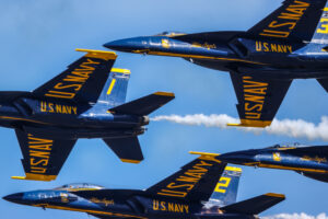 Blue Angels 2026 #1. Capt. Adam Bryan (Commanding Officer) #2. Lt. Cam Schneider (Right Wing) #3. Lt. Chris Houben (Left Wing) #4. Lt. Col. Brandon Wilkins (Slot) Performing Diamond Flat Pass Boeing FA-18 Super Hornet Naval Air Station Meridian Mississippi Airport code(s) NMM, KNMM Photo Date: 3-28-2026