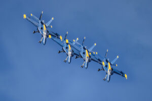 Blue Angels 2026 #1. Capt. Adam Bryan (Commanding Officer) #2. Lt. Cam Schneider (Right Wing) #3. Lt. Chris Houben (Left Wing) #4. Lt. Col. Brandon Wilkins (Slot) Performing the Diamond Dirty Loop Boeing FA-18 Super Hornet Naval Air Station Meridian Mississippi Airport code(s) NMM, KNMM Photo Date: 3-28-2026