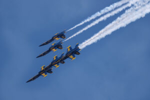 Blue Angels 2026 #1. Capt. Adam Bryan (Commanding Officer) #3. Lt. Chris Houben (Left Wing) #4. Lt. Col. Brandon Wilkins (Slot) #5. Lcdr Connor O'Donnell (Lead Solo) #6. Maj. Scott Laux (Opposing Solo) Performing the Delta Roll (Aircraft #2 went missing during the show) Boeing FA-18 Super Hornet Naval Air Station Meridian Mississippi Airport code(s) NMM, KNMM Photo Date: 3-28-2026