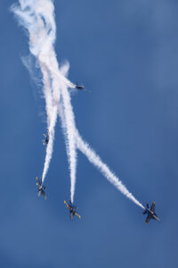 Blue Angels 2026 #1. Capt. Adam Bryan (Commanding Officer) #3. Lt. Chris Houben (Left Wing) #4. Lt. Col. Brandon Wilkins (Slot) #5. Lcdr. Connor O'Donnell (Lead Solo) #6. Maj. Scott Laux (Opposing Solo) (Aircraft #2 went missing during the show) Performing the Diamond Dirty Loop Boeing FA-18 Super Hornet Naval Air Station Meridian Mississippi Airport code(s) NMM, KNMM Photo Date: 3-28-2026