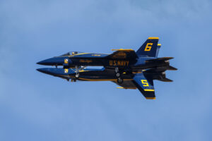 Blue Angels 2026 #5 Lcdr. Connor O'donnell (Lead Solo) #6 Maj. Scott Laux (Opposing Solo) Performing Fortus (Dirty) Boeing FA-18 Super Hornet Naval Air Station Meridian Mississippi Airport code(s) NMM, KNMM Photo Date: 3-28-2026