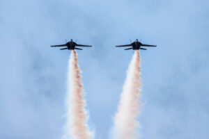 Blue Angels 2026 #1. Capt. Adam Bryan (Commanding Officer) #2. Lt. Cam Schneider (Right Wing) #3. Lt. Chris Houben (Left Wing) #4. Lt. Col. Brandon Wilkins (Slot) Aircraft are approaching show center to perform the Opposing Minimum Radius Turn Boeing FA-18 Super Hornet Naval Air Station Meridian Mississippi Airport code(s) NMM, KNMM Photo Date: 3-28-2026