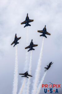 Blue Angels 2026 #1. Capt. Adam Bryan (Commanding Officer) #2. Lt. Cam Schneider (Right wing) #3. Lt. Chris Houben (Left Wing) #4. Lt. Col. Brandon Wilkins (Slot) #5. Lcdr. Connor O'Donnell (Lead Solo) #6. Maj. Scott Laux (Opposing Solo) Boeing FA-18 Super Hornet Aircraft code: F18 Airport code(s): VDI, KVDI Vidalia Georgia Photo date: 4-25-2026