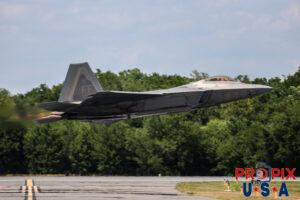 F-22 low departure with afterburners engaged Aircraft code: F22 Lakeland Florida Airport code(s): LAL KLAL Photo date: 4-18-2026
