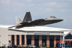 F-22 commencing demonstration capabilities flight Aircraft code: F22 Airport code(s): LAL KLAL Photo date: 4-18-2026